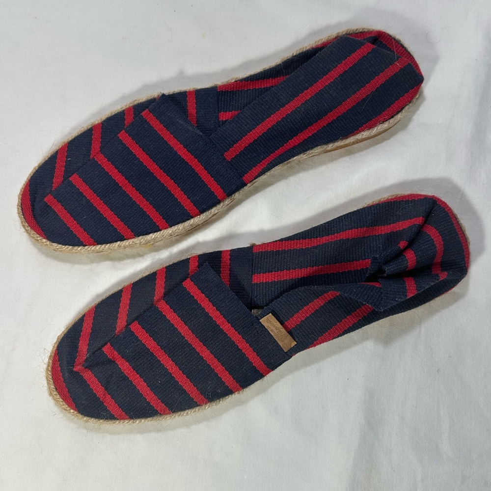 French Striped Espadrille Flats NEW - Sz 42